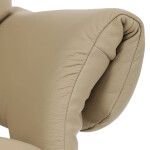 Relaxační křeslo, elektrické zabudované ovládání, krémová, kůže,TV-B3980 CRM3