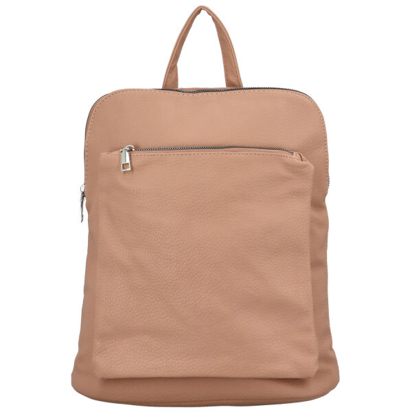 Trendy dámský koženkový kabelko-batoh Sokkoro, starorůžový