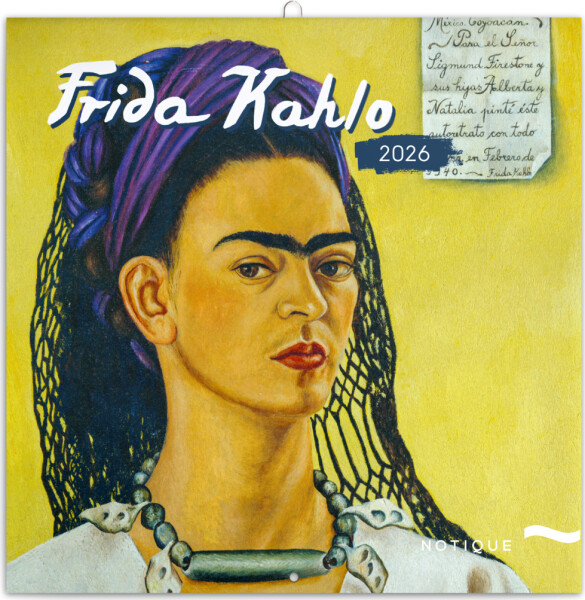 NOTIQUE Poznámkový kalendář Frida Kahlo 2026, 30 x 30 cm
