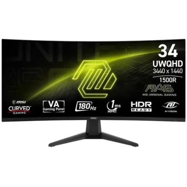 34" MSI MAG 346CQ černá / VA / 3440 x 1440 / 21:9 / 1ms / 4000:1 / 300cd-m2 / DP + HDMI / VESA (MAG 346CQ)