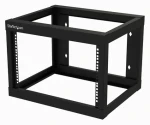 StarTech Nástěnný rack s otevřeným rámem 6U / Nástěnný rack / nosnost 80 kg / hloubka 457 mm (RK619WALLO)