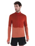 ICEBREAKER Mens Merino 200 Realfleece™ Descender LS Half Zip, Molten/Ember/Cb (vzorek) velikost: M