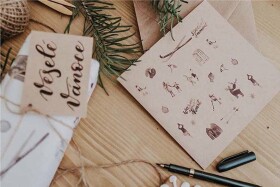 Be Nice EKO Přání vánoční Přírodní/hnědé