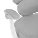 Dětská židle, výškově nastavitelná, šedá síťovina, KA-W8008 GREY