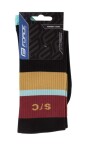 Ponožky FORCE STRIPE dlouhé, černé (barva černá, velikost L/XL)