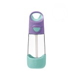 B.box Láhev na pití s brčkem 450 ml - lilac pop
