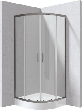 DEANTE - Funkia Evo čtvrtkruhový kout s vaničkou, 80x80 cm KYPZD088P