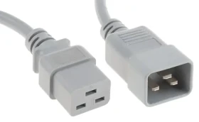 OEM Prodlužovací kabel 230V 16A C19-C20 / 2m / šedá (OEMC19C20_2m)