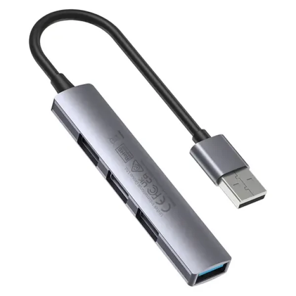 Unitek H1208A šedá / USB hub / USB-A / 3x USB-A 2.0 + 1x USB-A 3.0 / 5 Gbps (H1208A)