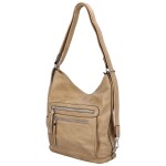 Dámská praktická koženková kabelka/batoh Milie, zemitá NEW