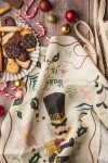 TEA HERITAGE Lněná utěrka Nutcracker, krémová barva, textil