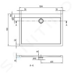 VILLEROY & BOCH - Subway Sprchová vanička, 900x1200 mm, alpská bílá UDA1293SUB2V-01