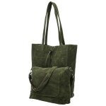 Trendy dámský koženkový set kabelek Oktavie, tmavě zelený