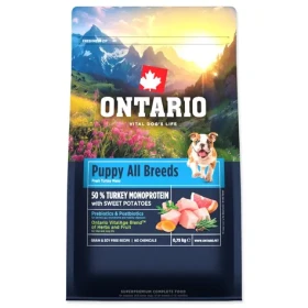 Ontario Puppy Junior All Breeds Monoprotein Turkey Sweet Potatoes 750g / Granule pro štěňata (214-13151)