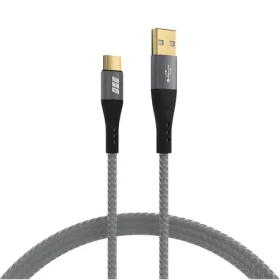 EFB USB-A - USB-C černá, šedá / Nabíjecí kabel / 60 W / 2 m / QC (USB-AC-00003)