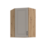 Horní rohová skříňka Stilo 60x60 GN-90 1F (45°) Barva korpusu: Dub artisan, Barva dvířek: Bílá