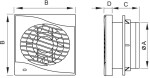 MEXEN - DXS 150 koupelnový ventilátor, bílá W9603-150-00