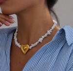 ELENYS Heart – pozlacený náhrdelník 18K žluté zlato Délka náhrdelníku: 38+5 cm / max. 43 cm