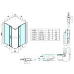 GELCO DRAGON Obdélníkový sprchový kout 800x1200 čiré sklo, GD4280-GD4212, rohový vstup GD4280-GD4212