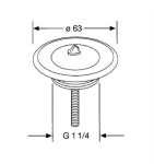 KLUDI - Umyvadlová výpust se zátkou 1 1/4", chrom 1041135-00