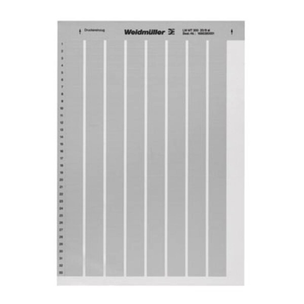 Weidmüller 1724140001 LM MT300 15X4,63 SI tiskárna pro popisovací systém Druh montáže: nalepení Potisknutelná plocha: 15 x 463 mm stříbrná Počet markerů: 6270