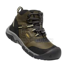 Dětské celoroční boty Keen Ridge Flex Mid WP Youth dark olive/dusky citron Velikost: