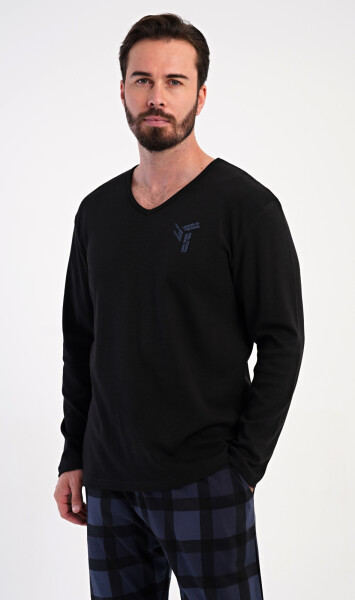 Pánské pyžamo dlouhé Erik tmavě šedá XL