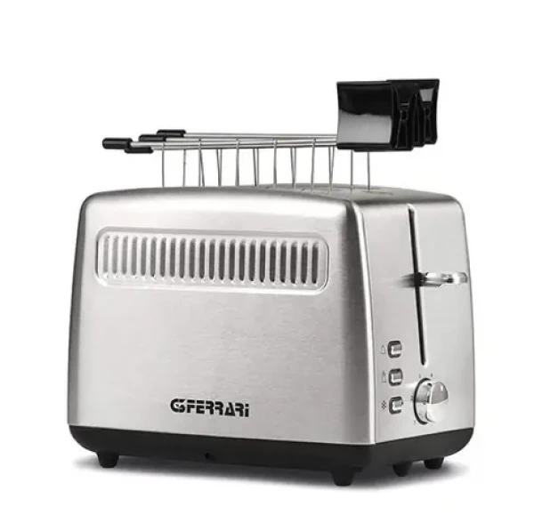G3Ferrari G10064 stříbrná / Topinkovač / 920W / 2 topinky / nastavitelný stupeň opečení / automatické vypnutí (8058150117279)