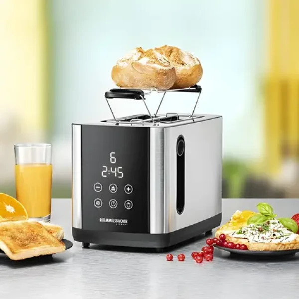 Rommelsbacher Sunny TO 850 nerez/černá / Toustovač / 800 W / 2 topinky / 9 stupňů zhnědnutí (TO 850)