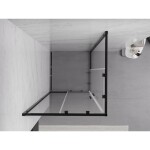 MEXEN - Exo čtvercový posuvný sprchový kout 95 x 95, transparent, černá 8111-095-095-70-00