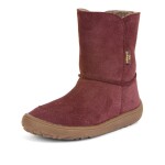 Dívčí zimní barefoot boty TEX SUEDE Bordeaux, Froddo, G3160238-1, červená - 29