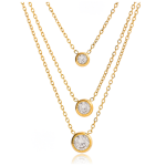 ELENYS Trio Aura – pozlacený náhrdelník 18K žluté zlato Délka: 38-44 + 5 / max. 49 cm