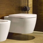 DURAVIT - ME by Starck Závěsné WC se sedátkem SoftClose, Rimless, DuraShield, bílá 452909AAA1