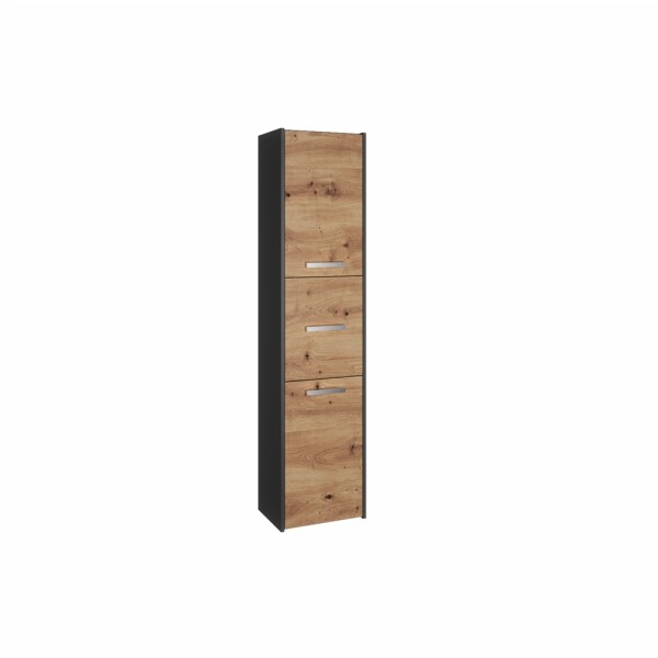 FRONTI Koupelnová skříňka S43 Antracit + dub artisan
