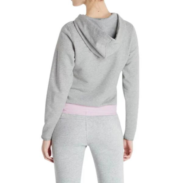 Mikina s kapucí QS5667E šedo-růžová - Calvin Klein S