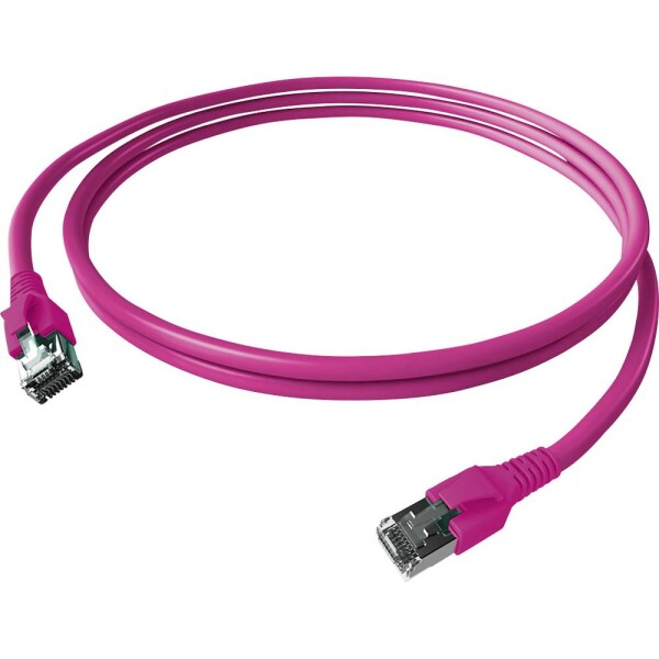 Easylan CP1KVBVBV0100 RJ45 síťové kabely, propojovací kabely CAT 6A S/FTP 10.00 m fialová dvoužilový stíněný, bez halogenů, samozhášecí 1 ks
