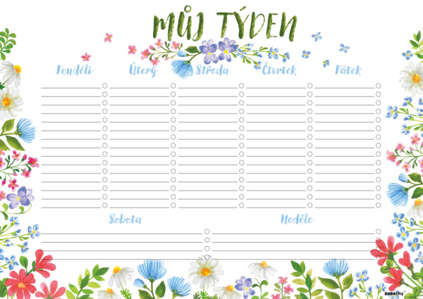 Týdenní plánovač A4 - Luční