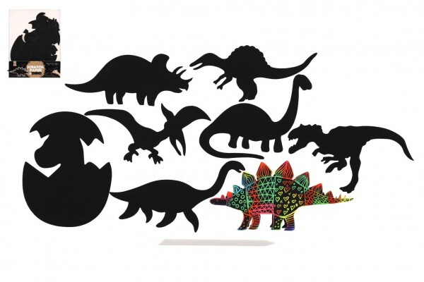 Škrabací obrázek Dinosaurus/9 ks
