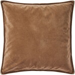 Ib Laursen Sametový povlak na polštář Camel 52 × 52 cm, hnědá barva, textil