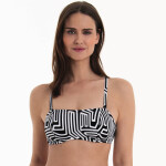 Dámská plavková podprsenka Bella Top Bikini 8824-1 Černá - Anita RosaFaia černo - bílá 38H