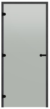 Dveře do sauny HARVIA 9x19, satinované 890x1890 mm, borovice, černý rám CD91905BLL