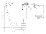 POLYSAN - RETRO vanová souprava pro vnější instalaci, řetízek, včetně sifonu, bronz 71690