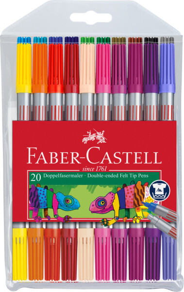 Faber-Castell Faber-Castell, 151119, popisovače oboustranné, 20 ks