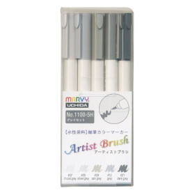 Marvy Artist Brush 1100 sada 5 ks GREY