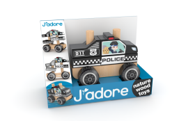 Policejní auto dřevěná skládačka - JBD