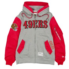 New Era Pánská bunda San Francisco 49ers NFL Alpha Industries MA-1 Full-Zip Fleece Velikost: L
