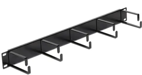 DeLock 19 Panel pro organizaci kabelů / Černý (42496DE)
