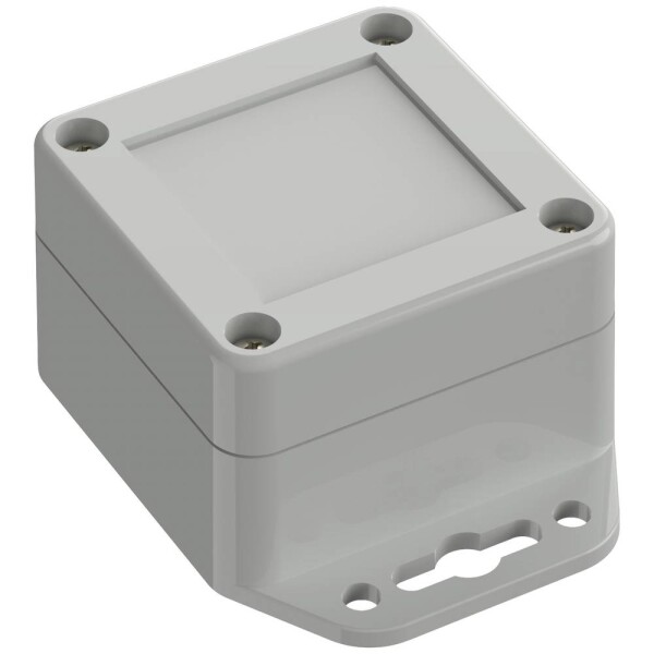 TRU COMPONENTS TC-10860396 Přírubové pouzdro 60 x 60 x 40.10 polykarbonát světle šedá 1 ks