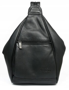 Pánský menší kožený batoh Leo, černý