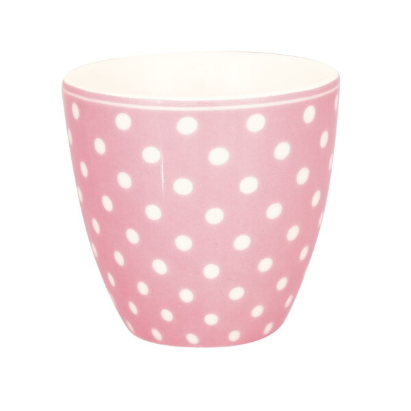 GREEN GATE Mini latte cup Dotty Pale Pink 130 ml, růžová barva, porcelán